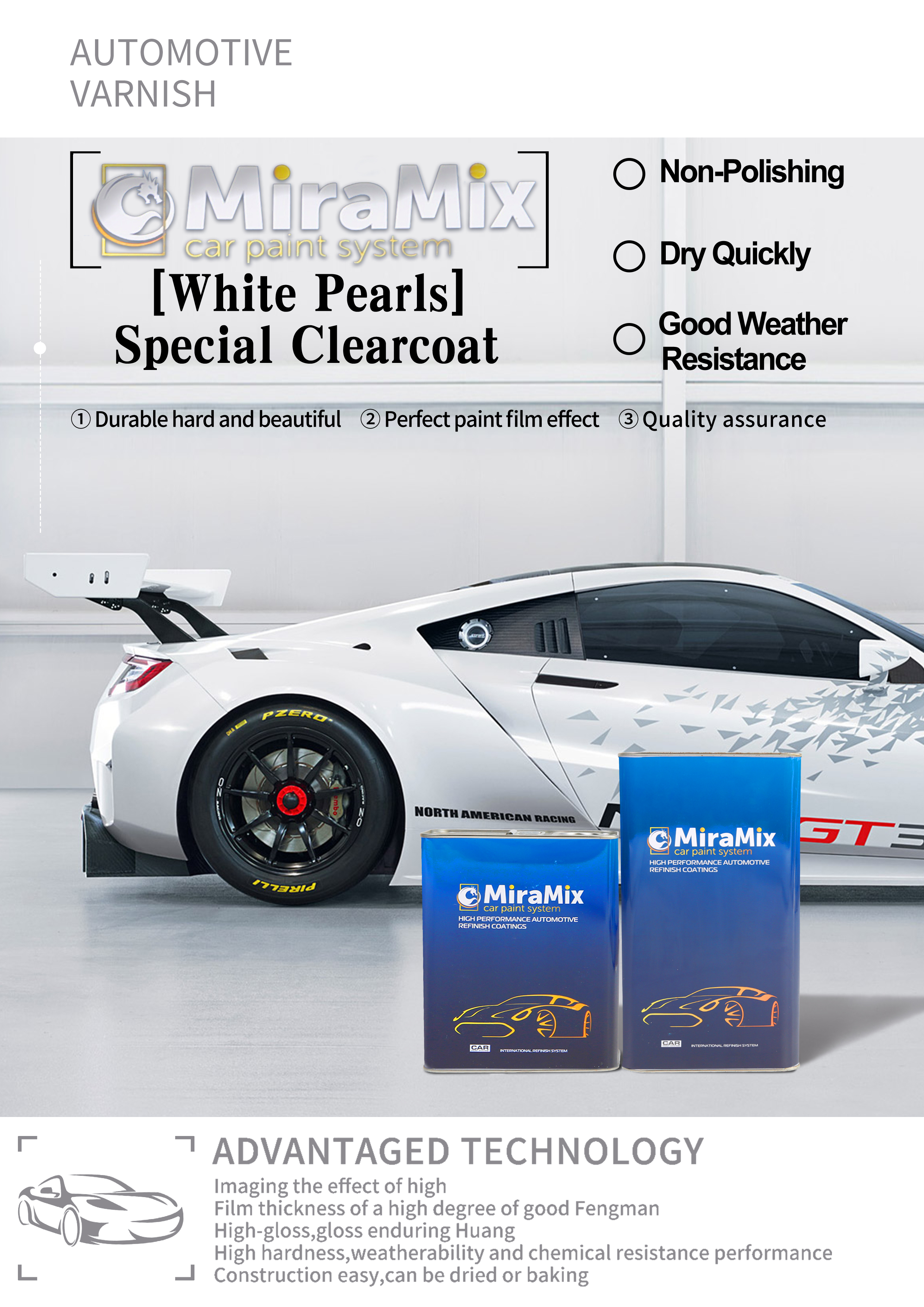 white clearcoat miramix
